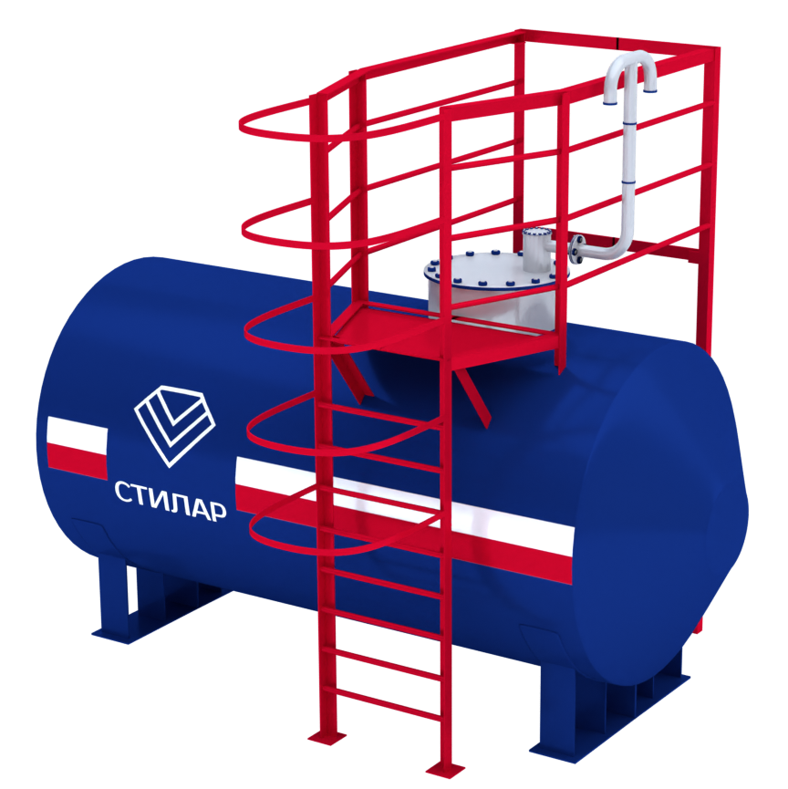 Горизонтальный резервуар РГСН для химических веществ 40 м³ от завода-производителя